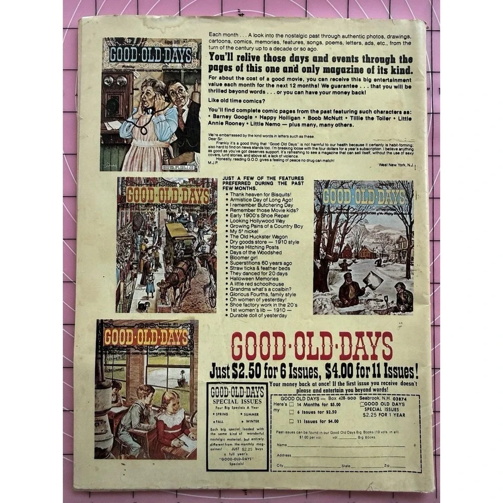 GOOD OLD DAYS‎ Magazine January 1976 Issue Vintage Americana